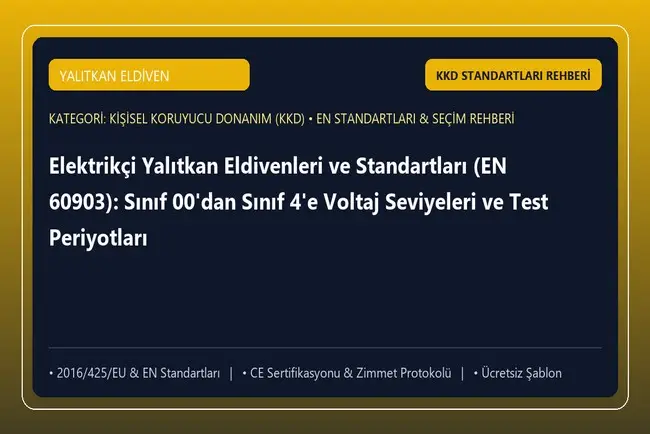 Elektrikçi Yalıtkan Eldivenleri ve Standartları (EN 60903): Sınıf 00'dan Sınıf 4'e Voltaj Seviyeleri ve Test Periyotları