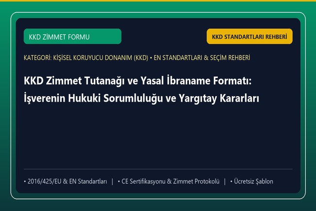 KKD Zimmet Tutanağı ve Yasal İbraname Formatı: İşverenin Hukuki Sorumluluğu ve Yargıtay Kararları