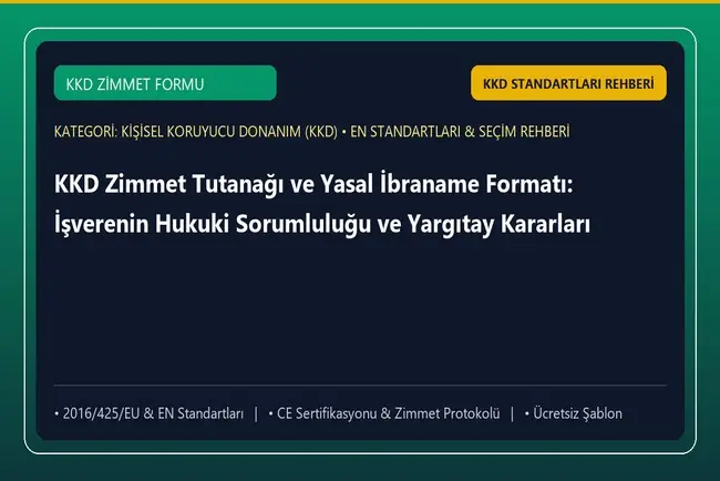 KKD Zimmet Tutanağı ve Yasal İbraname Formatı: İşverenin Hukuki Sorumluluğu ve Yargıtay Kararları