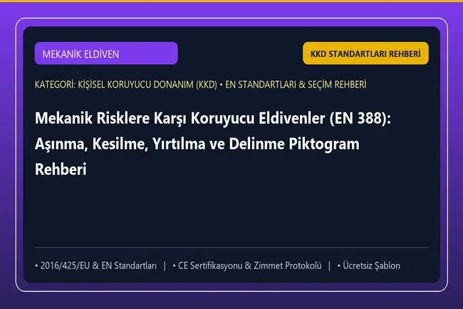 Mekanik Risklere Karşı Koruyucu Eldivenler (EN 388): Aşınma, Kesilme, Yırtılma ve Delinme Piktogram Rehberi
