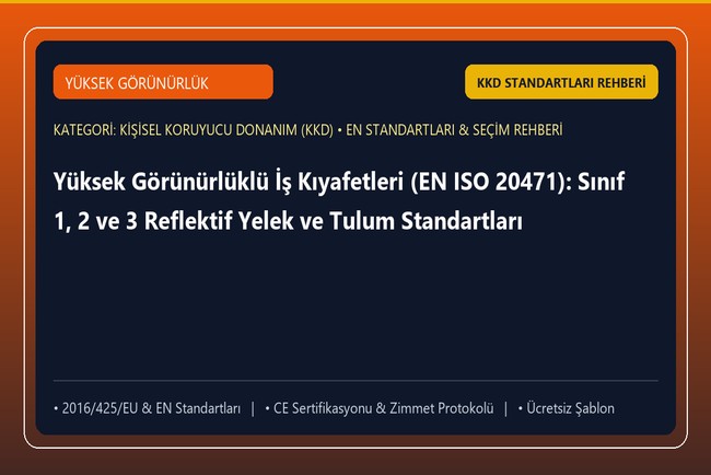 Yüksek Görünürlüklü İş Kıyafetleri (EN ISO 20471): Sınıf 1, 2 ve 3 Reflektif Yelek ve Tulum Standartları