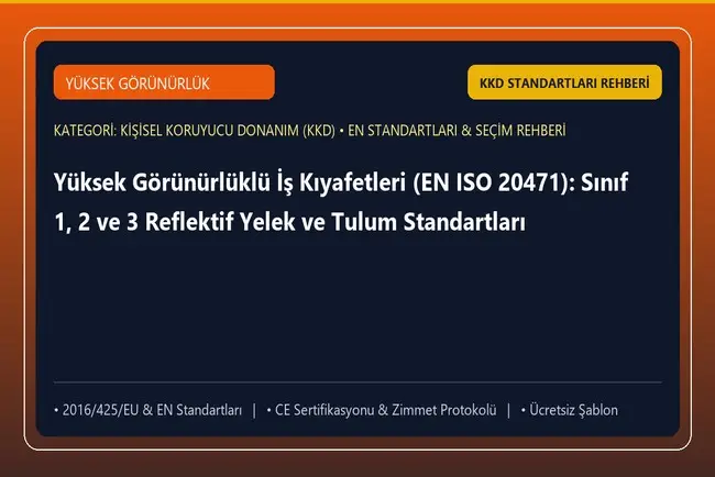 Yüksek Görünürlüklü İş Kıyafetleri (EN ISO 20471): Sınıf 1, 2 ve 3 Reflektif Yelek ve Tulum Standartları