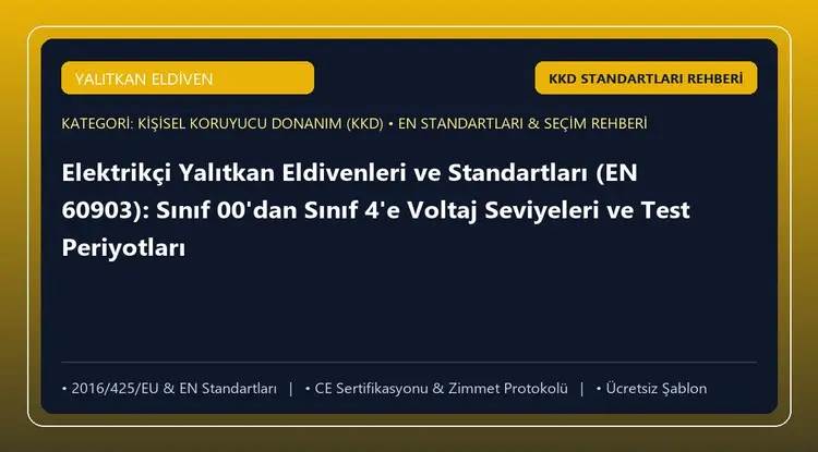 Elektrikçi Yalıtkan Eldivenleri ve Standartları (EN 60903): Sınıf 00'dan Sınıf 4'e Voltaj Seviyeleri ve Test Periyotları