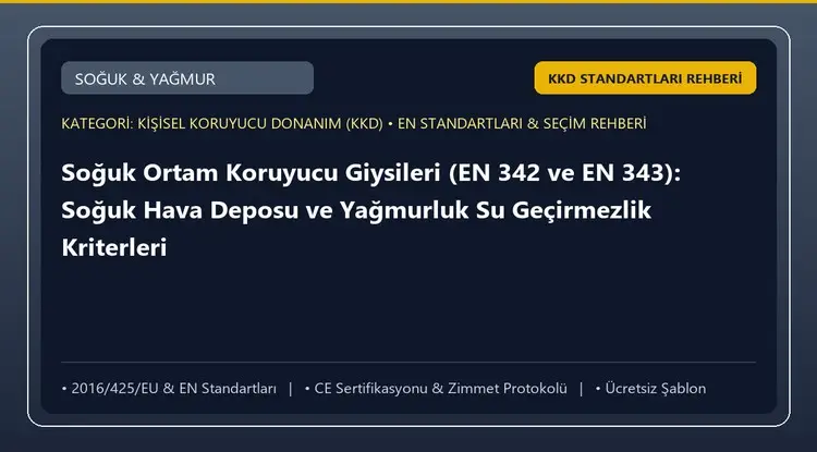 Soğuk Ortam Koruyucu Giysileri (EN 342 ve EN 343): Soğuk Hava Deposu ve Yağmurluk Su Geçirmezlik Kriterleri