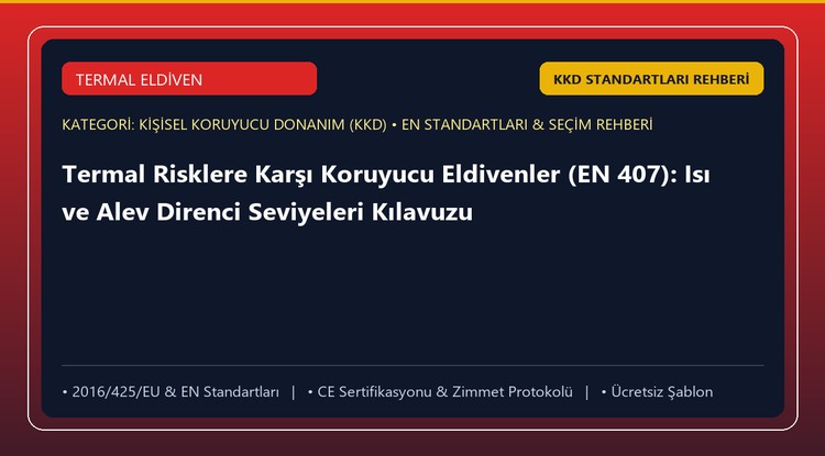 Termal Risklere Karşı Koruyucu Eldivenler (EN 407): Isı ve Alev Direnci Seviyeleri Kılavuzu