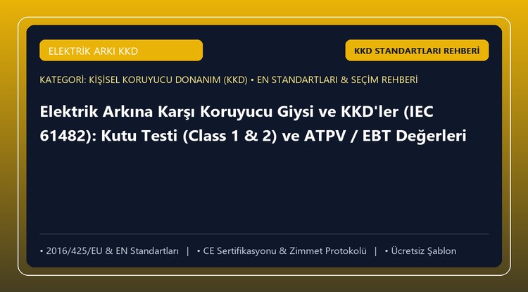 Elektrik Arkına Karşı Koruyucu Giysi ve KKD'ler (IEC 61482): Kutu Testi (Class 1 & 2) ve ATPV / EBT Değerleri