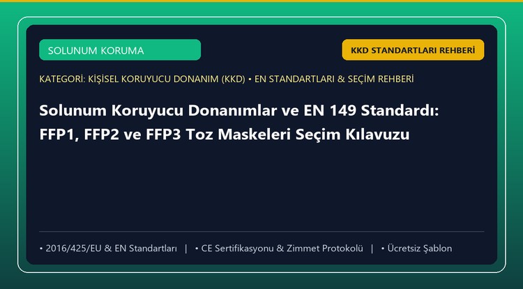 Solunum Koruyucu Donanımlar ve EN 149 Standardı: FFP1, FFP2 ve FFP3 Toz Maskeleri Seçim Kılavuzu