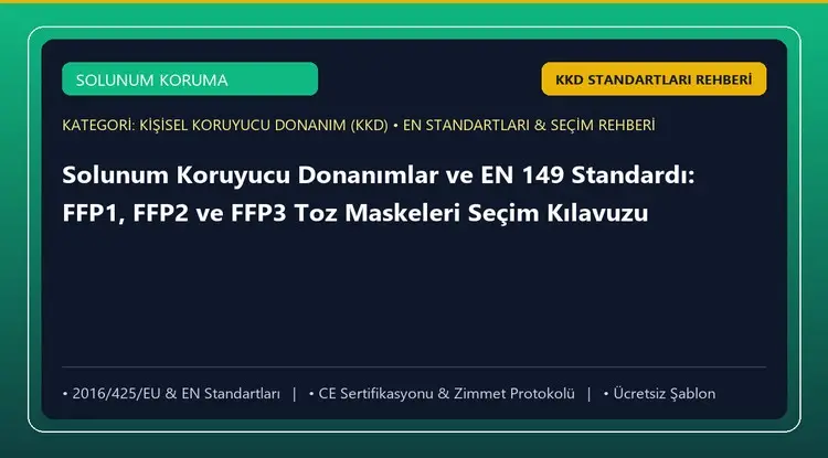 Solunum Koruyucu Donanımlar ve EN 149 Standardı: FFP1, FFP2 ve FFP3 Toz Maskeleri Seçim Kılavuzu